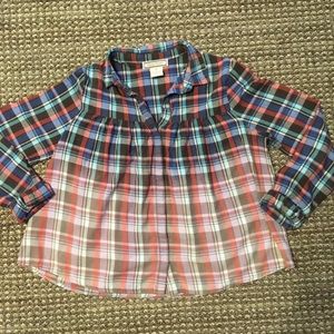 american eagle ombré flannel blouse